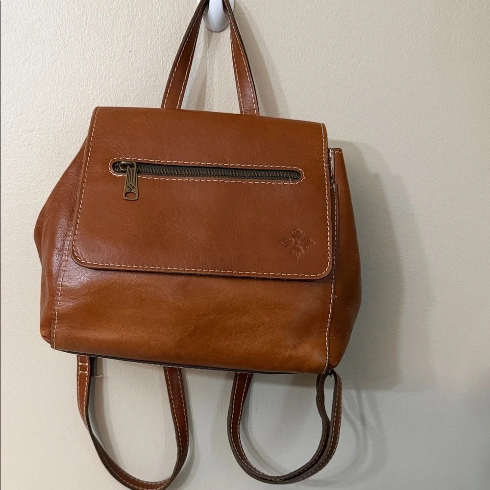 Patricia Nash Tan Leather Backpack